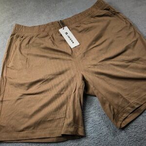Men's Casual Elastic-Waist Shorts - Tan